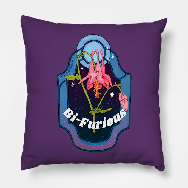 Bi Furious Pillow by FabulouslyFeminist