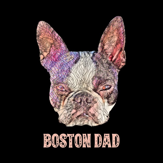 Boston Terrier Dad Father's Day Gift by DoggyStyles