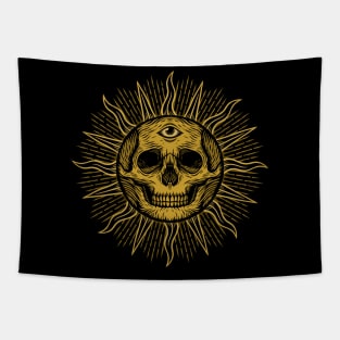 Skull Sun Tapestry