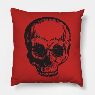 Pen Stroke Skull Pillow