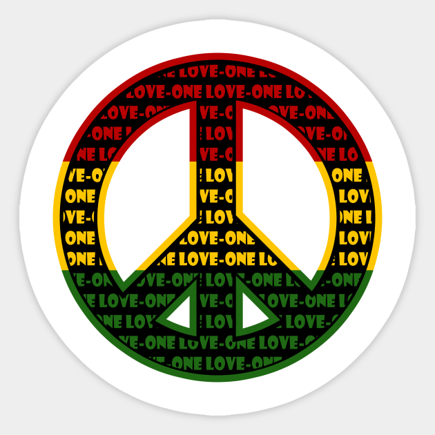 Rasta Peace Sign - Rasta Peace Sign - Sticker | TeePublic