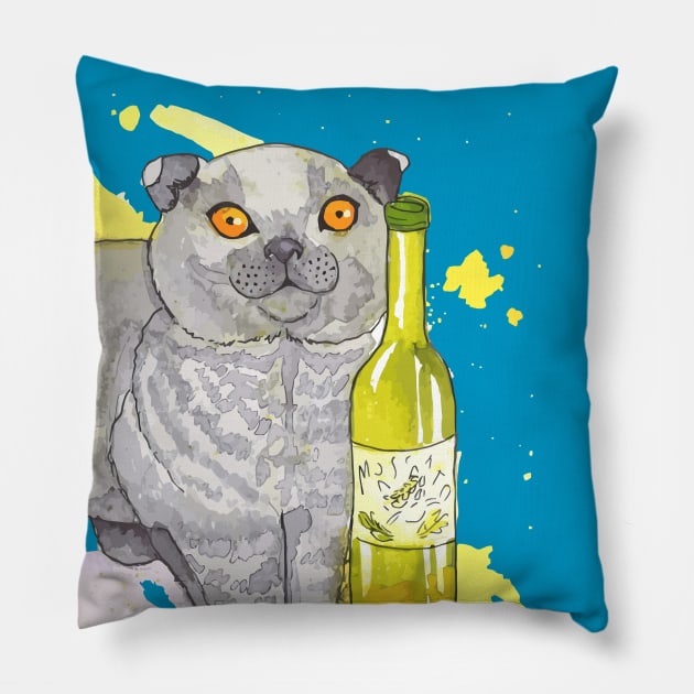 Mewscato Pillow by toylibrarian