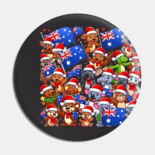 Australian happy Christmas Pin