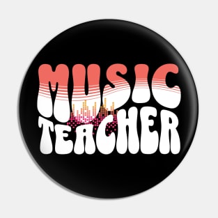 Groovy Music Teacher Pin