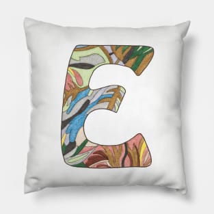 Initial E #1 Pillow