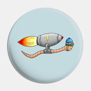 Rocket Worm Pin