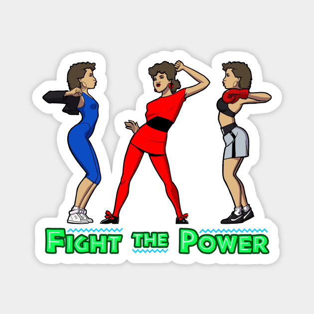 Fight The Power (with text) Magnet by Hologram Teez