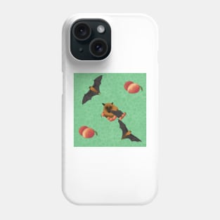 Fruit Bats and Mangoes Green Phone Case