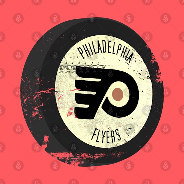 Retro Philadelphia Hockey Puck by generationtees