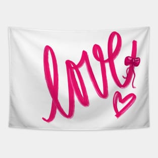 Love font for Valentine’s day Tapestry