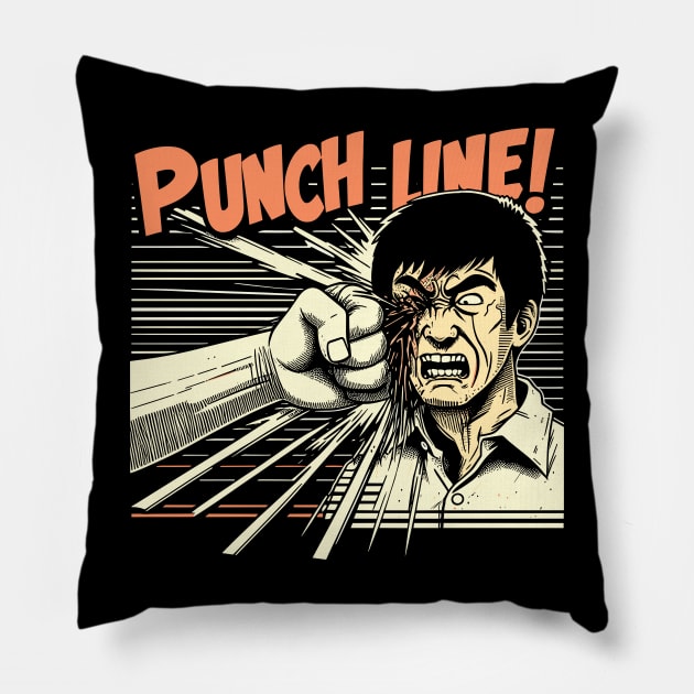 Punch Line! Pillow by Lima's