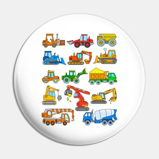 Excavator Dump Truck Dozer Concrete Mixer Construction Vehicles Pin