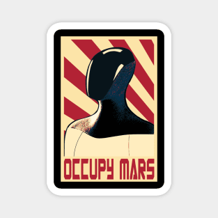 Occupy Mars Tesla Bot Magnet