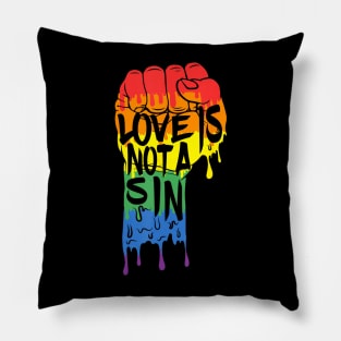 Love Is Not A Sin Lgbt Gay Pride Rainbow Flag Pillow