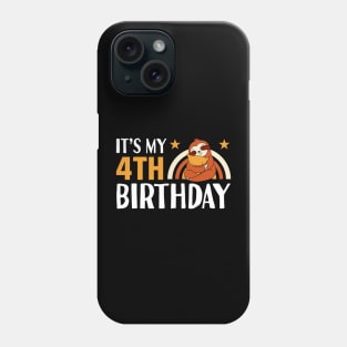 It's My 4th Birthday Sloth Phone Case