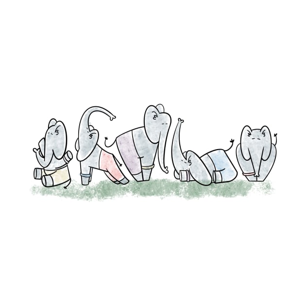 Elephant Yoga by trippyart