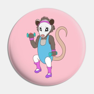 Dancing Exercise Opossum Pin