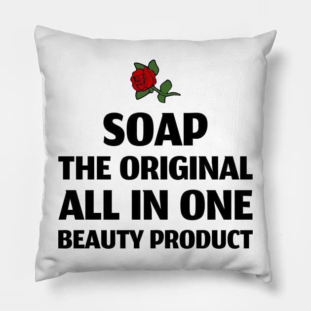 soap: the original all-in-one product Pillow by Ukrr