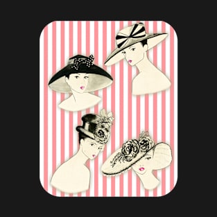 Retro Ladies in Hats T-Shirt