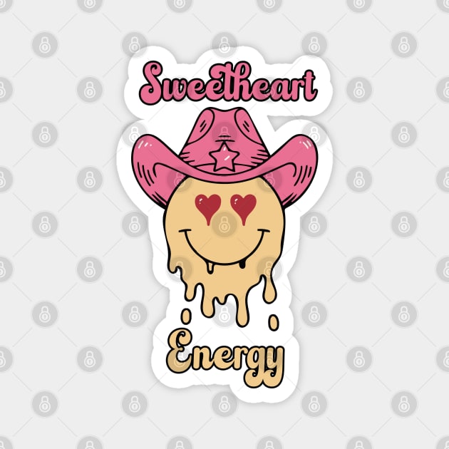 Fun Sweetheart Energy Retro Design Magnet by TurnEffect