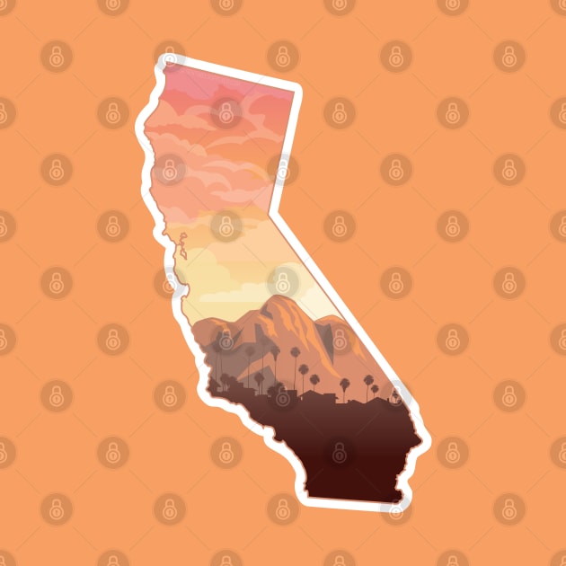 Southern California Sunset Map by sentinelsupplyco