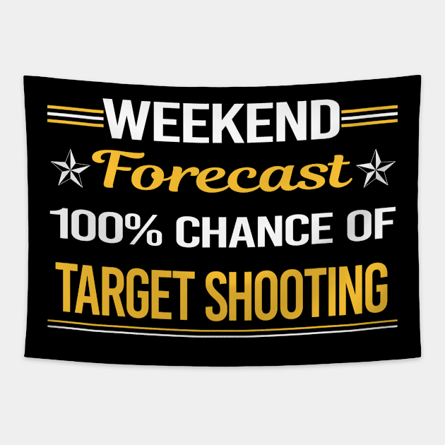 Weekend Forecast 100% Target Shooting Tapestry by symptomovertake