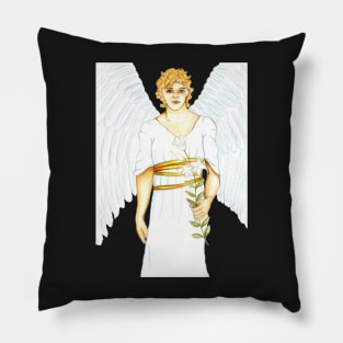 Archangel Gabriel the Messenger Angel- Pink Pillow