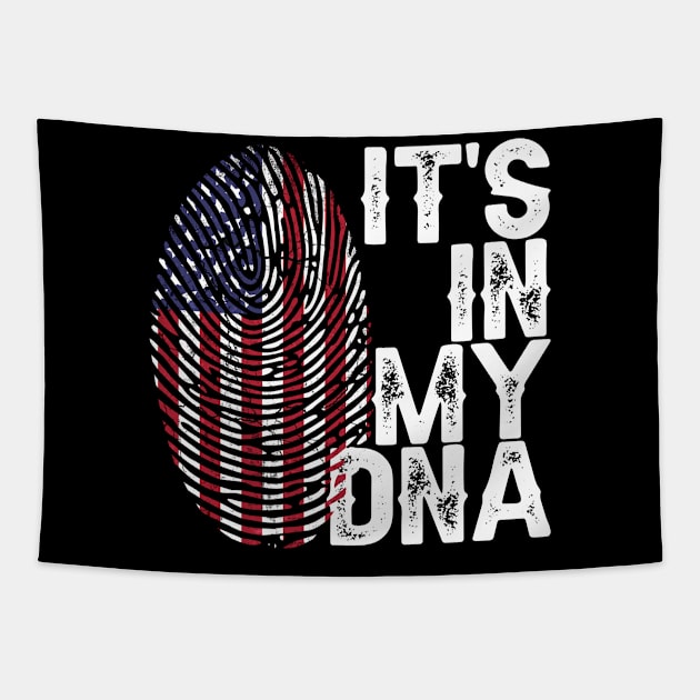 Its In My DNA American Flag Proud Tapestry by peskyrubeus