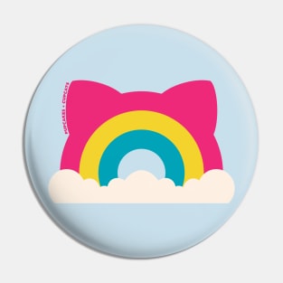 Pan Pride Cat Ear Rainbow Pin