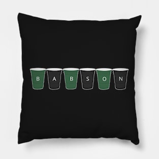 Babson College solo cups sticker Pillow