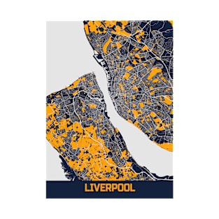 Liverpool - United Kingdom Bluefresh City Map T-Shirt