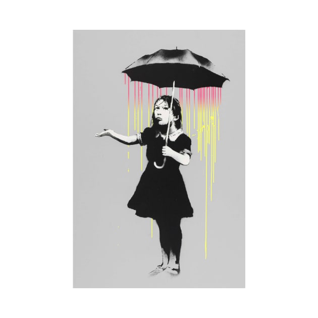 Banksy Nola Umbrella Girl Art by SharpWallArts