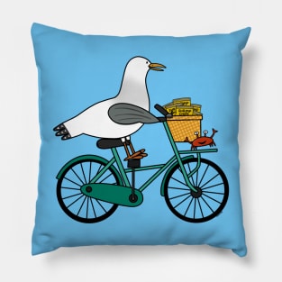 Seagull Bike Adventure Pillow