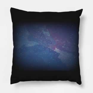 Digital Watercolor Milky Way Facemask Pillow