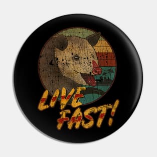 VINTAGE OPOSSUM  LIVE FAST AAAAAA Pin