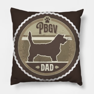 PBGV Dad - Distressed Petit Basset Griffon Vendeen Silhouette Design Pillow