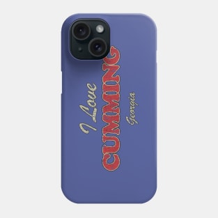 I Love Cumming, Georgia 1834 Phone Case