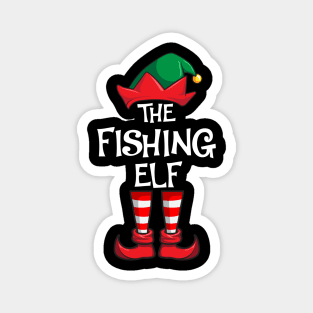 Fishing Elf Matching Family Christmas Magnet