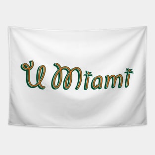 UMiami Sticker Tapestry