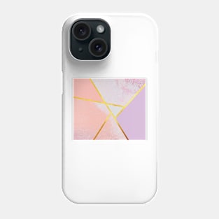 Abstract paint print, color blocking pink Phone Case