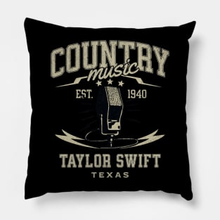 country music microphone singer  v6 Pillow