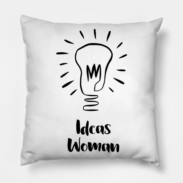 Ideas Woman Pillow by sallycummingsdesigns