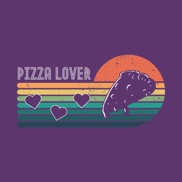 Pizza Lover Retro Sunset by DesignArchitect