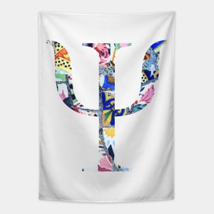 Barcelona Gaudi Mosaic Psi Sorority Letter Sticker Tapestry