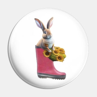 Rabbit In Wellie Pin