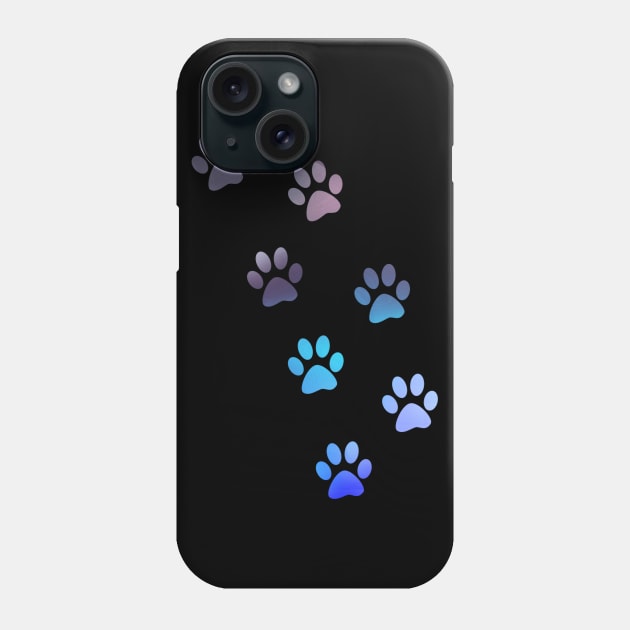 Watercolour Paw Prints Phone Case by alisadesigns