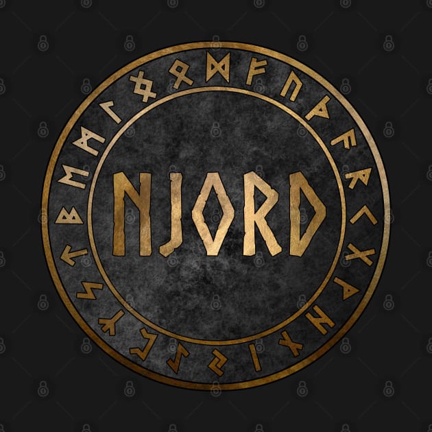 Njord Norse God of the Sea Viking Runes by AgemaApparel