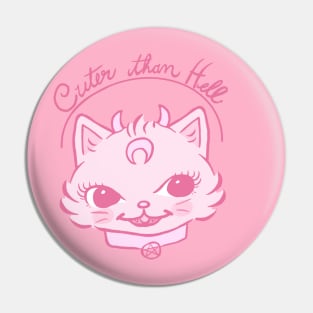 Pink Kitsch Demon Cat Pin