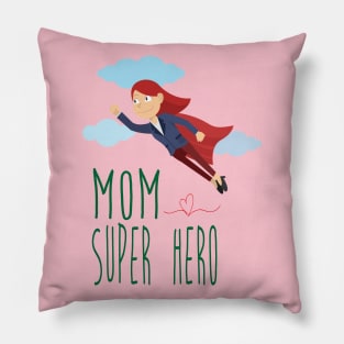 mom super hero Pillow