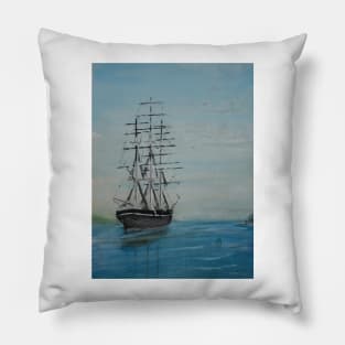 Tall Ship at rest Pillow